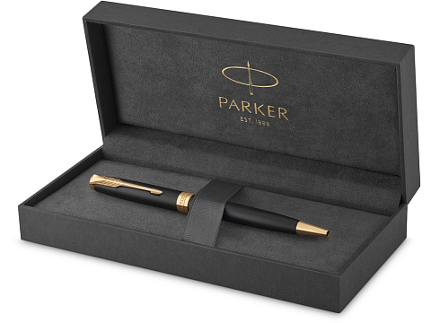 Ручка шариковая «Parker Sonnet Core Matte Black GT», черный/золотистый - рис 3.