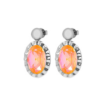 Серьги TIVOLA UNICA big (S/P) Orange ignite 2,65cm Qudo 332213