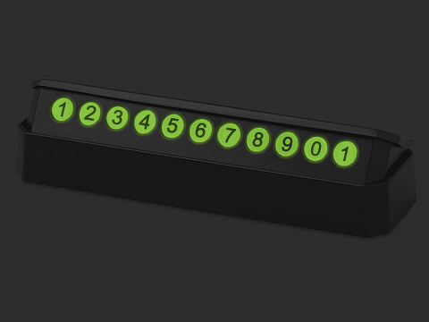 Табличка Tempark с номером телефона для временной парковки с подсветкой, черный - рис 2.