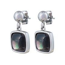 Серьги Куб SHELL Fiore Luna *AE02914-1 BW/S