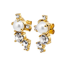 Серьги CURRA SG CRYSTAL / WHITE PEARL Dyrberg Kern 480085