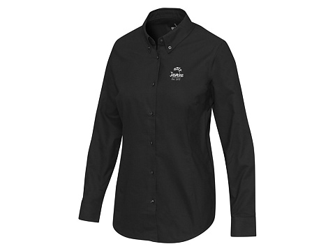 Sphene женская рубашка оксфорд - сплошной черный - рис 5.