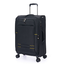 Чемодан TORBER БРОСНО, чёрный, нейлон 600D, 43,5 х 26 х 68 см, 56 л