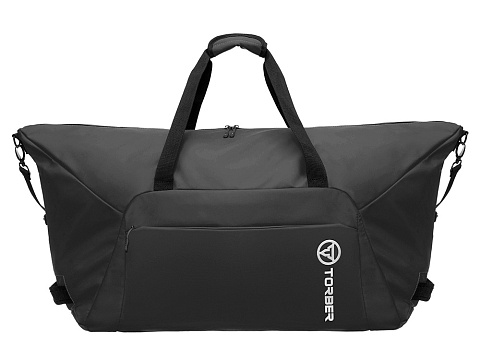 Сумка дорожная TORBER РИТМ, чёрная, полиэстер 900D с PU покрытием, 65 х 37 х 34 см - рис 2.