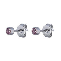 Пусеты Cubic zirconia Rhodolite Fiore Luna SWE0128 PH S