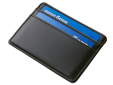 Картхолдер для двух карт и наличных денег с зажимом Crave, черный - рис 4.