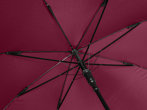 Зонт-трость Reviver с куполом из переработанного пластика, бордовый - рис 5.