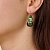 Серьги PARSANA SG GREEN Dyrberg Kern 470012 - миниатюра - рис 4.
