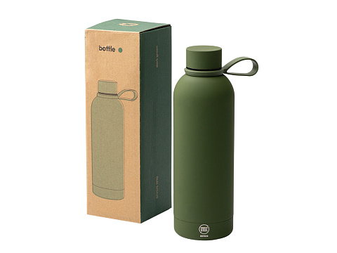 Термобутылка из переработанной нержавеющей стали 500 мл Сивас (SIVAS), темно- зеленый - рис 3.