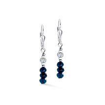 Серьги Blue-Silver Coeur de Lion 2043/20-0717