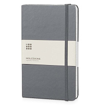 Записная книжка Moleskine Classic (в линейку) в твердой обложке, Large (13х21см), серый