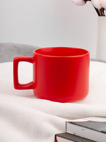 Чашка Jumbo в коробке матовая, красная - рис 7.