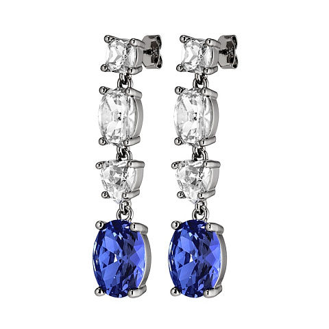 Серьги CARMEN SS SAPPHIRE/CRYSTAL Dyrberg Kern 440020 - рис 2.