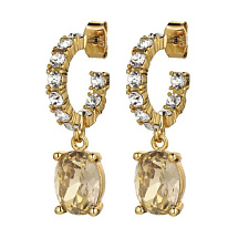 Серьги BARBARA SG GOLDEN / CRYSTAL Dyrberg Kern 430038