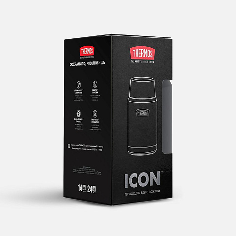 Термос для еды Icon 710, черный - рис 10.