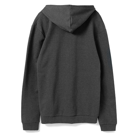 Толстовка с капюшоном унисекс Hoodie, серый меланж (антрацит) - рис 3.