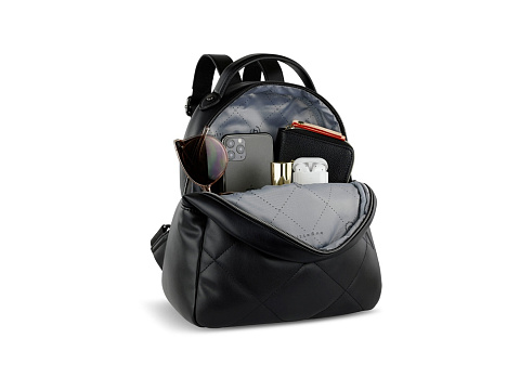 Рюкзак женский BUGATTI КАРА | CARA, чёрный, полиуретан, 25,5х11х27,5 см, 7 л - рис 8.