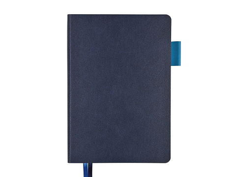 Ежедневник А5 датированный Boston 2027, темно-синий с голубым обрезом - рис 2.
