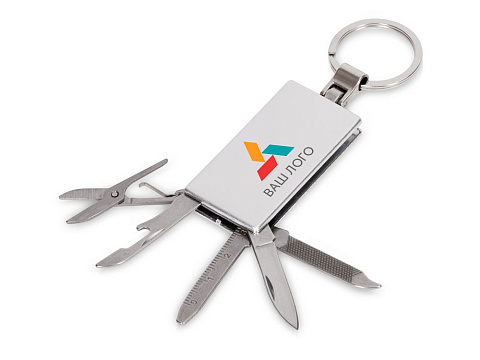 Мультитул-брелок 5-в-1 Badge, серебристый - рис 3.