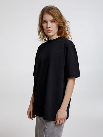 Футболка оверсайз унисекс Sideline, черная - рис 6.