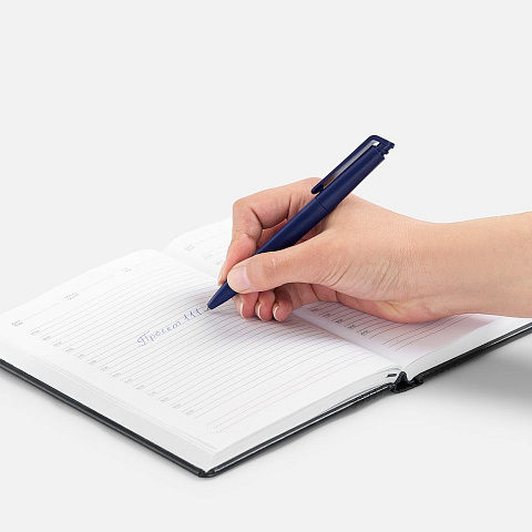 Ручка шариковая Senator Kantaro, матовая, темно-синяя - рис 8.