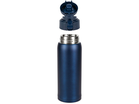 Термокружка Relaxika 701 (0,48 литра), синяя (без лого) - рис 4.