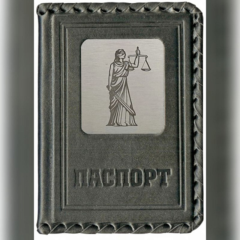 Обложка для паспорта «Линия закона», черный