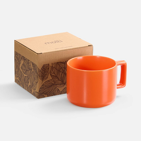 Чашка Jumbo в коробке матовая, оранжевая - рис 2.