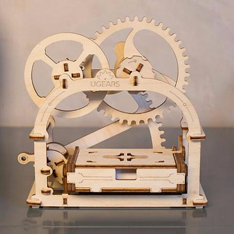 Конструктор Ugears Механическая шкатулка (визитница) - рис 8.