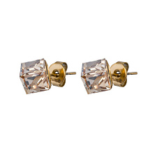 Пусеты Crystal Champagne Fiore Luna SWE0127/2 CH G