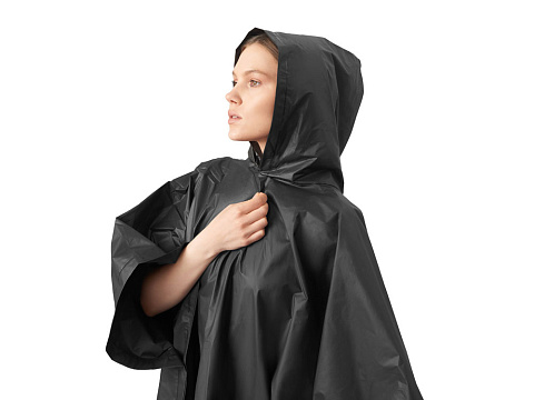 Пончо Hawaii c чехлом унисекс, черный - рис 5.