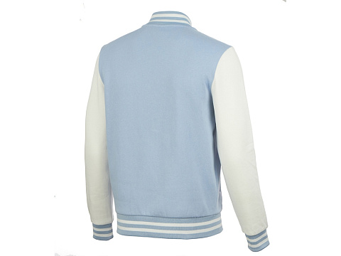 Бомбер Oxford, небесно-голубой/молочный, унисекс - рис 2.