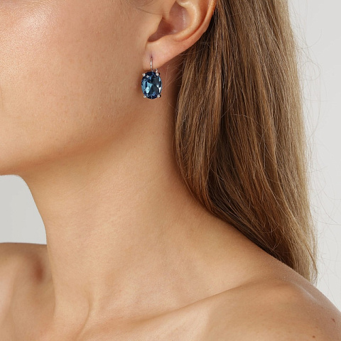 Серьги CHANTAL SS ROYAL BLUE Dyrberg Kern 430080 - рис 2.
