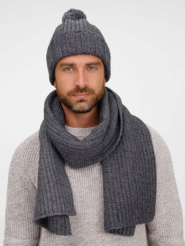 Шарф Frissonelle, серый меланж - рис 8.