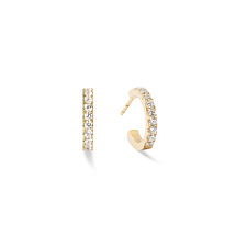 Серьги Hoop Crystal-Gold 15мм Coeur de Lion 0146/23-1816