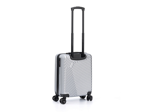 Чемодан TORBER ЛАМА, серебристый, ABS-пластик, 38 х 21 х 55 см, 37 л - рис 2.