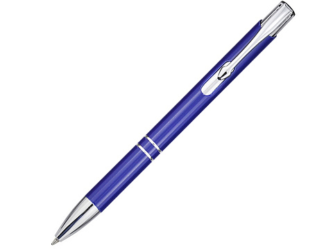 Шариковая ручка Moneta из переработанного алюминия (черные чернила) - Королевский синий