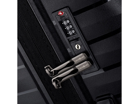 Чемодан Eberhart Dune средний М полипропилен черный 46D-009-424 - рис 6.