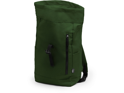Рюкзак из RPET полиэстера DRONTE, темно-зеленый - рис 4.