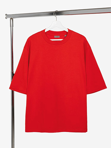 Футболка оверсайз унисекс Kosmos 2.0, красная (алая)