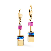 Серьги Multicolour Rainbow-Gold Coeur de Lion 3015/20-1535