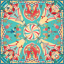 Платок Русская неваляшка. Праздник