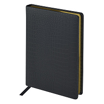 Ежедневник недатированный А5 Amazonia, черный с золотым обрезом