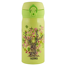 Термос из нерж. стали тм THERMOS JNL-350-SWFLOWER, голубой