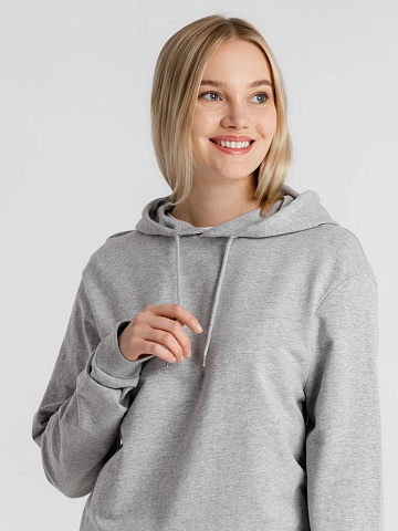 Толстовка с капюшоном унисекс Hoodie, серый меланж - рис 14.