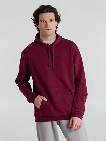 Толстовка с капюшоном унисекс Hoodie, бордовая - рис 12.