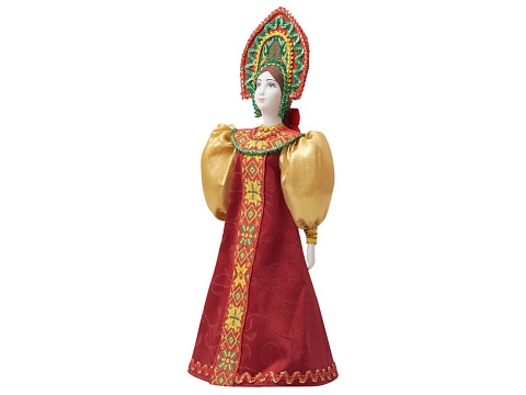 Подарочный набор: кукла фарфоровая, чай Малина с мятой, красный - рис 7.